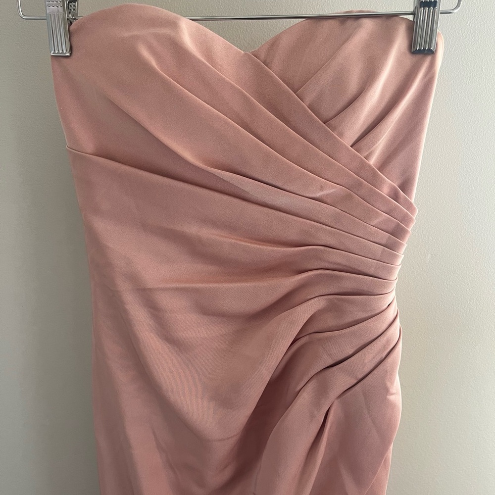 Faviana Prom Dress! Elegant Blush Pink Strapless Gown!